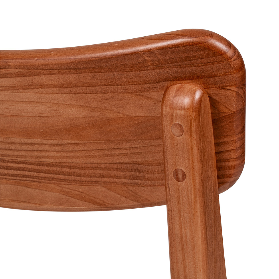 Conjunto com 2 Cadeiras de Jantar Olmo Bege e Garapa