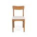 Conjunto com 2 Cadeiras de Jantar Olmo Bege e Mel