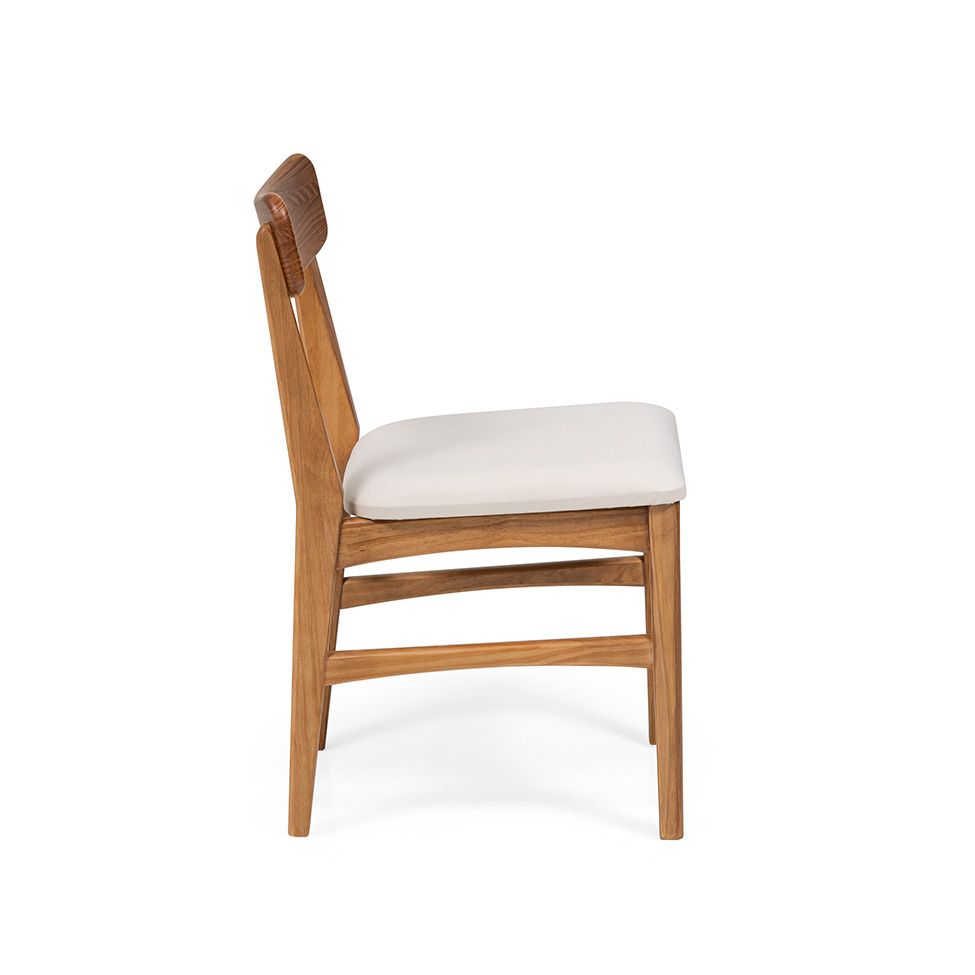 Conjunto com 2 Cadeiras de Jantar Olmo Bege e Mel