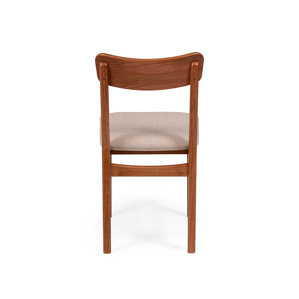 Conjunto com 2 Cadeiras de Jantar Olmo Cinza Mescla e Garapa
