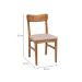 Conjunto com 2 Cadeiras de Jantar Olmo Cinza Mescla e Mel