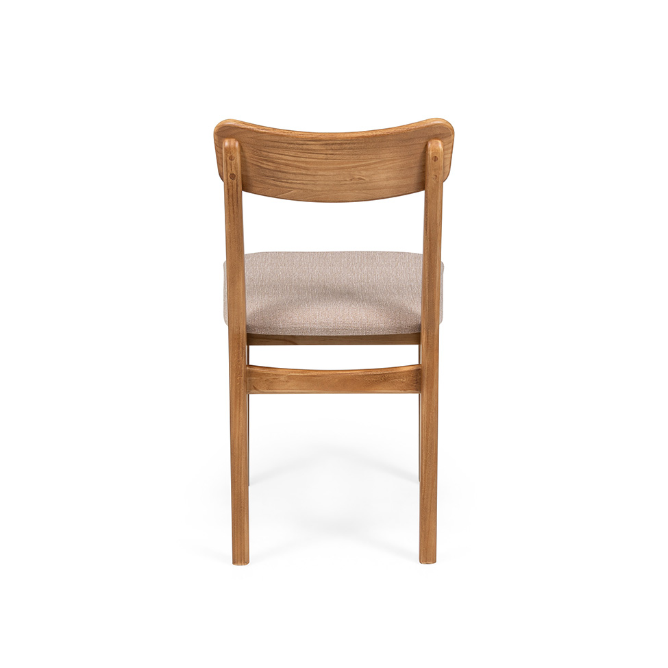 Conjunto com 2 Cadeiras de Jantar Olmo Cinza Mescla e Mel