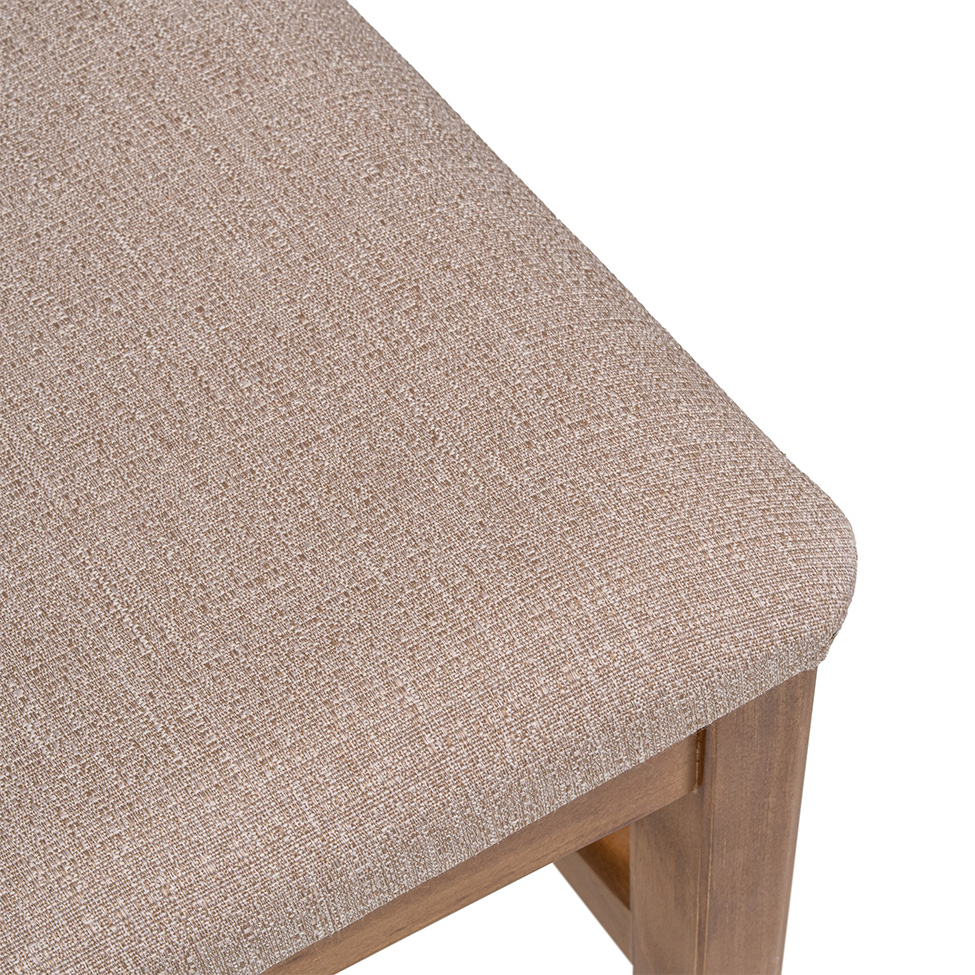 Conjunto com 2 Cadeiras de Jantar Olmo Cinza Mescla e Mel