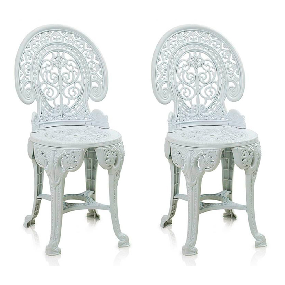 Conjunto com 2 Cadeiras de Plástico Colonial Branco
