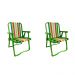 Conjunto com 2 Cadeiras de Praia Peruíbe Verde