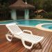 Conjunto com 2 Espreguiçadeiras Basic com Rodas Branco