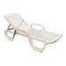 Conjunto com 2 Espreguiçadeiras Basic com Rodas Branco
