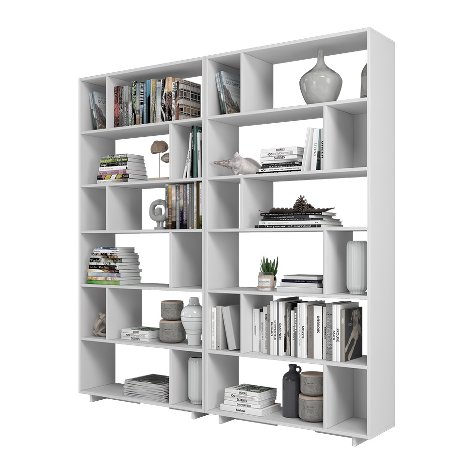 Conjunto com 2 Estantes Brigitte Branco 180 cm