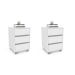 Conjunto com 2 Gaveteiros Mauá 6 GV Branco 45 cm