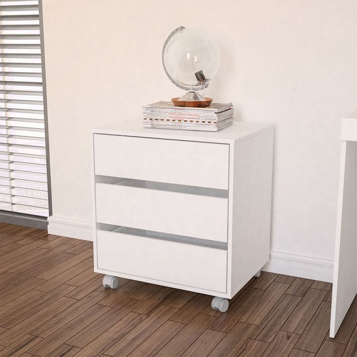 Conjunto com 2 Gaveteiros Mauá 6 GV Branco 60 cm