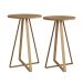 Conjunto com 2 Mesas Laterais Boro Hanover e Dourado