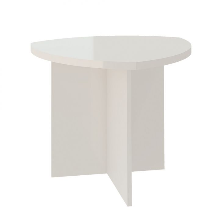 Conjunto com 2 Mesas Laterais e 1 Mesa de Centro Delta Cedro e Off White