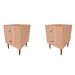 Conjunto com 2 Mesas de Cabeceira Adore Carvalho Mel