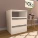 Conjunto com 2 Mesas de Cabeceira Amora 2 Gavetas Branco
