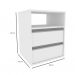 Conjunto com 2 Mesas de Cabeceira Amora 2 Gavetas Branco