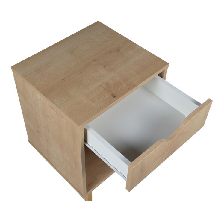 Conjunto com 2 Mesas de Cabeceira Bilbo 2 Gavetas Madeira