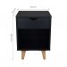 Conjunto com 2 Mesas de Cabeceira Bilbo 2 Gavetas Preto