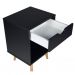 Conjunto com 2 Mesas de Cabeceira Bilbo 2 Gavetas Preto