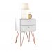 Conjunto com 2 Mesas de Cabeceira Bled 4 GV Branco