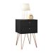 Conjunto com 2 Mesas de Cabeceira Bled 4 Gavetas Preto