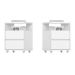 Conjunto com 2 Mesas de Cabeceira Campeche 4 Gavetas Branco