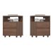 Conjunto com 2 Mesas de Cabeceira Campeche 4 Gavetas Catanho