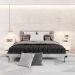 Conjunto com 2 Mesas de Cabeceira Campeche 4 Gavetas Off White
