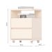 Conjunto com 2 Mesas de Cabeceira Campeche 4 Gavetas Off White