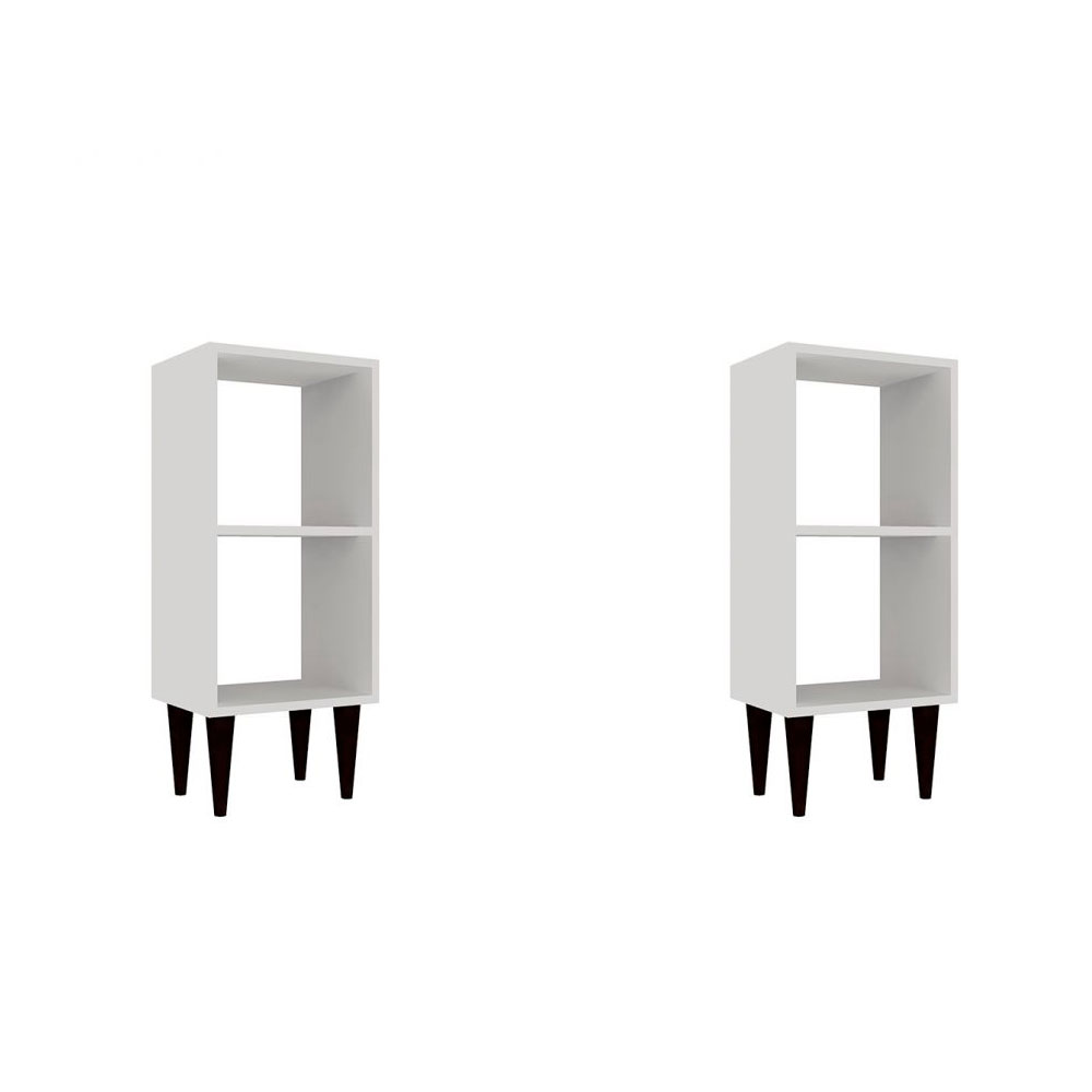 Conjunto com 2 Mesas de Cabeceira Elegance Branco