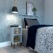 Conjunto com 2 Mesas de Cabeceira Elegance Cinza Cristal
