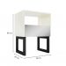 Conjunto com 2 Mesas de Cabeceira Future 2 Gavetas Off White e Preta