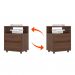 Conjunto com 2 Mesas de Cabeceira Lacy 4 Gavetas Castanho