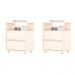 Conjunto com 2 Mesas de Cabeceira Lacy 4 Gavetas Off White