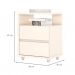 Conjunto com 2 Mesas de Cabeceira Lacy 4 Gavetas Off White