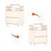 Conjunto com 2 Mesas de Cabeceira Lacy 4 Gavetas Off White