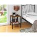 Conjunto com 2 Mesas de Cabeceira Light Demolição e Preto