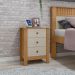 Conjunto com 2 Mesas de Cabeceira Maggiore 6 Gavetas Amêndoa e Off White