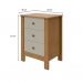 Conjunto com 2 Mesas de Cabeceira Maggiore 6 Gavetas Amêndoa e Off White