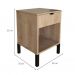 Conjunto com 2 Mesas de Cabeceira Morgan 2 Gavetas Amadeirado