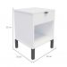 Conjunto com 2 Mesas de Cabeceira Morgan 2 Gavetas Branco