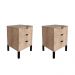 Conjunto com 2 Mesas de Cabeceira Morgan 6 Gavetas Amadeirada