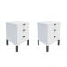 Conjunto com 2 Mesas de Cabeceira Morgan 6 Gavetas Branco