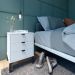 Conjunto com 2 Mesas de Cabeceira Morgan 6 Gavetas Branco