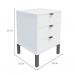 Conjunto com 2 Mesas de Cabeceira Morgan 6 Gavetas Branco