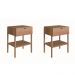 Conjunto com 2 Mesas de Cabeceira Oslo 2 Gavetas Hanover