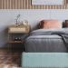 Conjunto com 2 Mesas de Cabeceira Oslo 2 Gavetas Hanover e Dourado