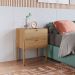 Conjunto com 2 Mesas de Cabeceira Oslo 4 Gavetas Hanover