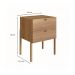 Conjunto com 2 Mesas de Cabeceira Oslo 4 Gavetas Hanover