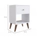 Conjunto com 2 Mesas de Cabeceira Romena 2 Gavetas Branco