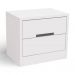 Conjunto com 2 Mesas de Cabeceira S 2 Gavetas Branco